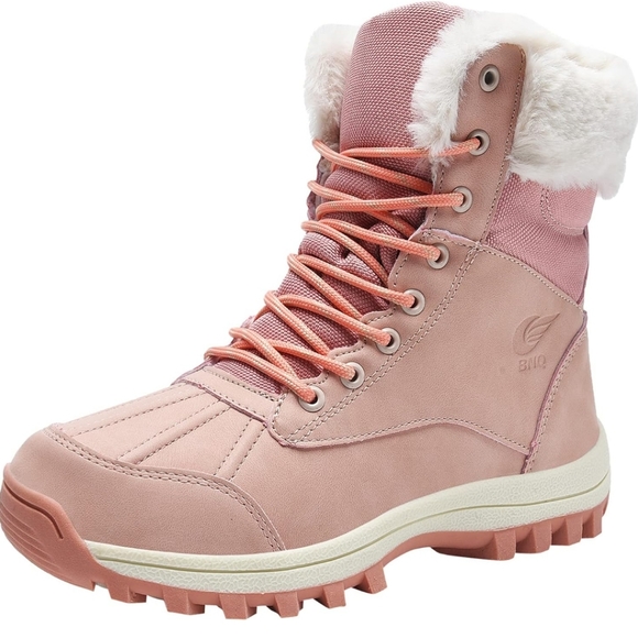 Winter Snow Boots for Womens Hiking Boots, Waterproof Non-Slip Outdoor Fur Warm - Picture 3 of 12